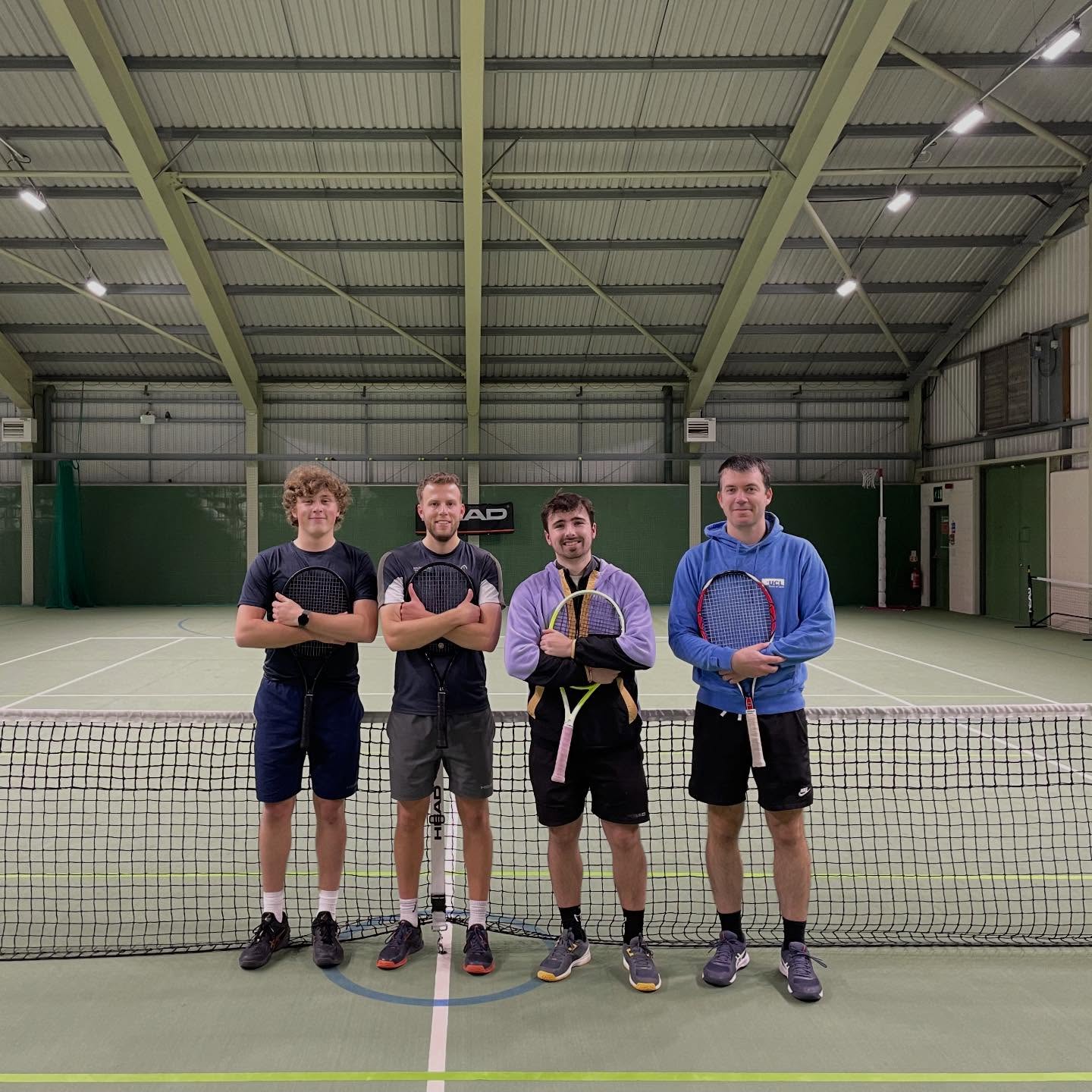 Our Men’s Team got off to a strong start to their National Premier League Campaign with a 2-2 draw against Tennis Cornwall

Results: 
Liam & Max 0-6 1-6 Cornwall 1st Pair
Mike & Harry 6-2 6-3 Cornwall 2nd Pair
Liam & Max 6-4 6-4 Cornwall 2nd Pair
Mike & Harry 2-6 2-6 Cornwall 1st Pair

Our next fixture is this Sunday at home to Trull TC